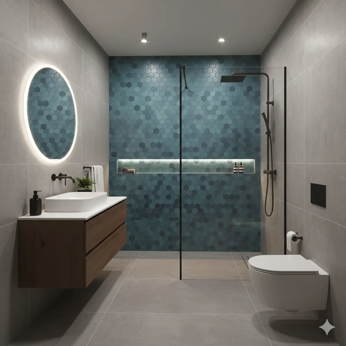 Carrelage salle de bain moderne
